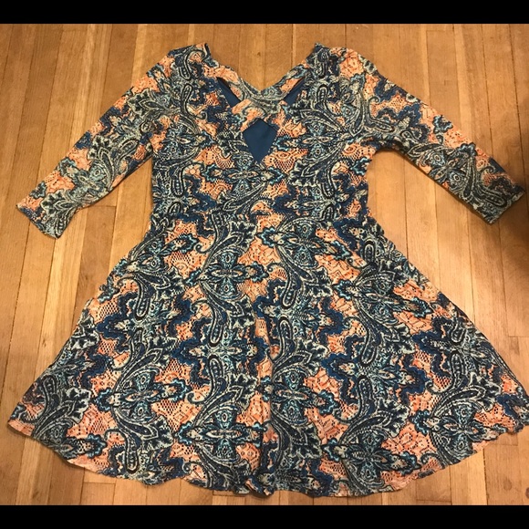 5/$25 Forever 21 + Floral Lace Circle Dress - Picture 5 of 8